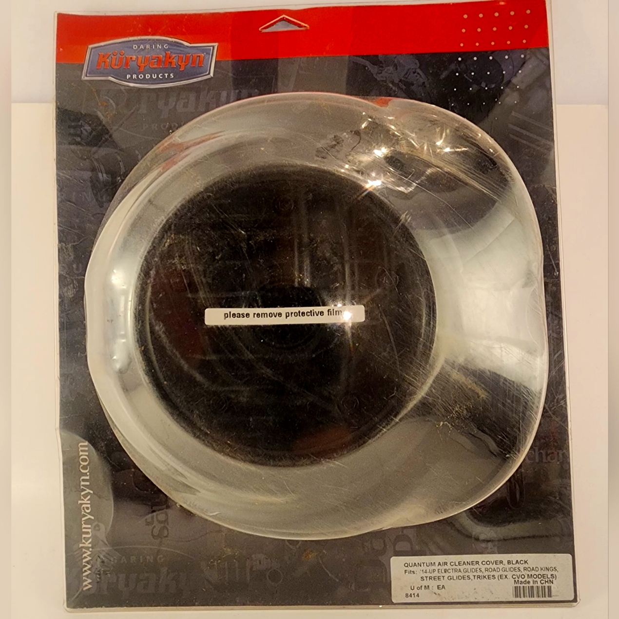 Kuryakyn 8414 Quantum Air Cleaner Cover, Gloss Black